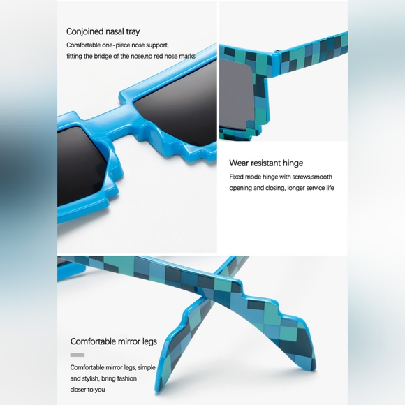 5/25 kids Minecraft themed sunglasses 2 colors avail Green or Blue new in pack. - Picture 10 of 14